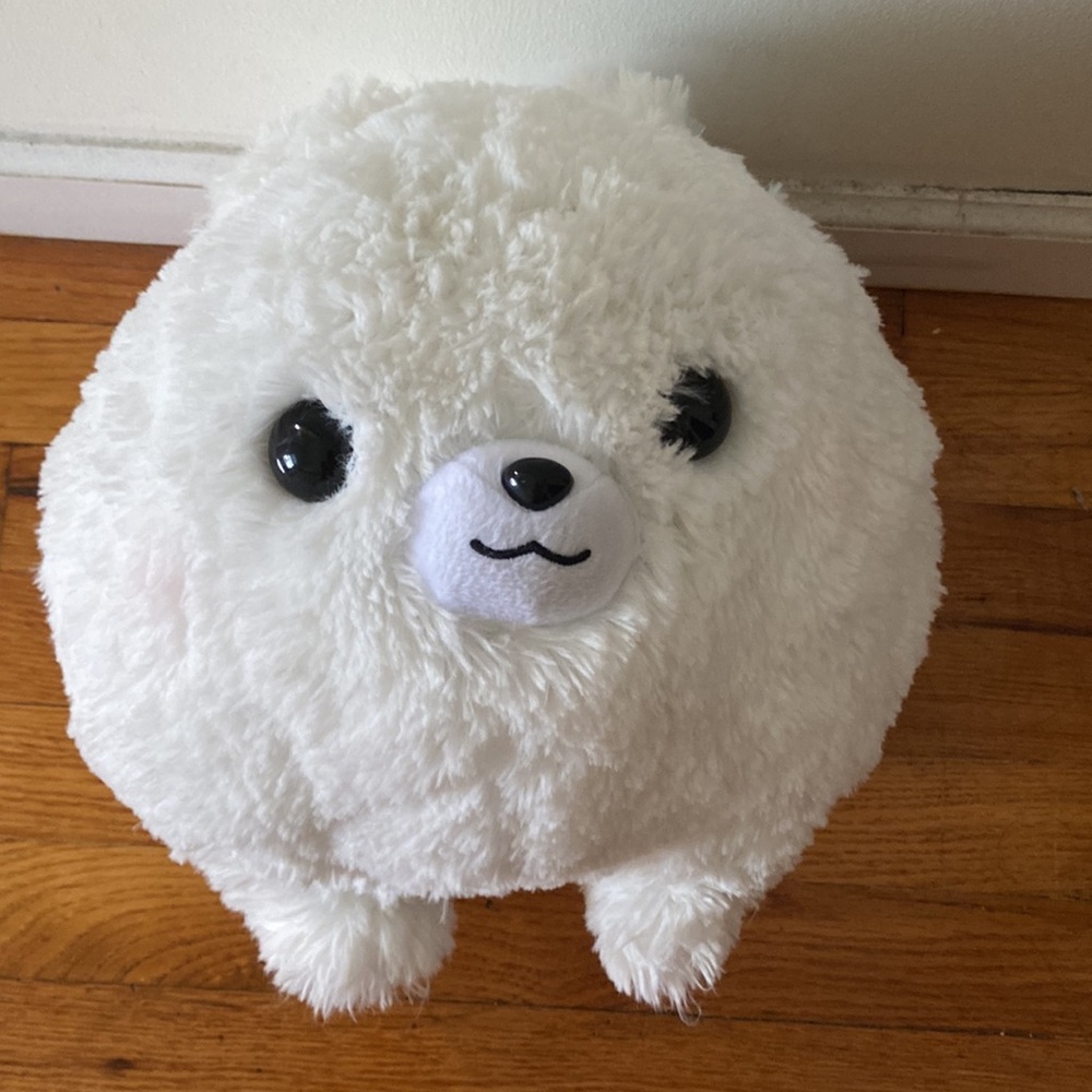 Adorable White Pomeranian Plushie